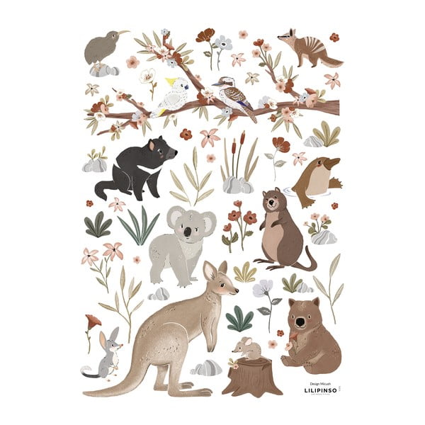 Naljepnice 30x42 cm Australian Animals – Lilipinso