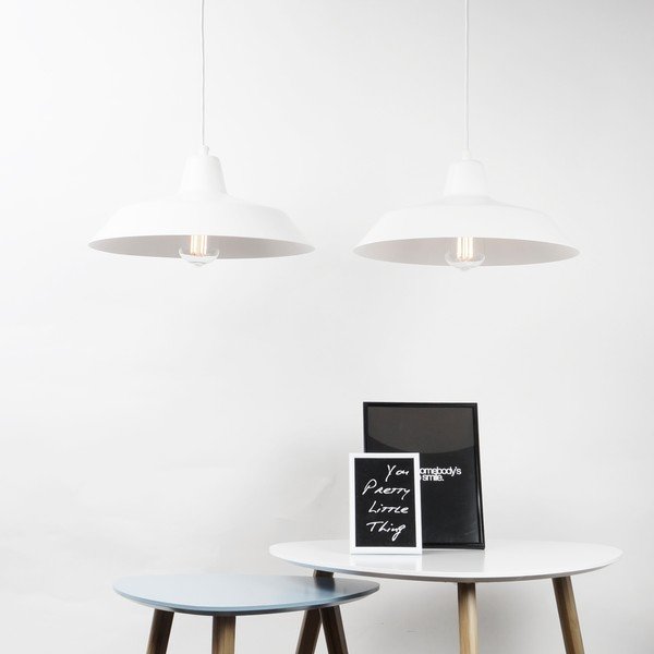 Bijela dvodjelna viseća lampa Sotto Luce Cinco-image-1