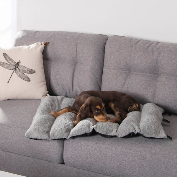 Crna deka za pse od sherpa flisa 50x80 cm – Love Story-image-1