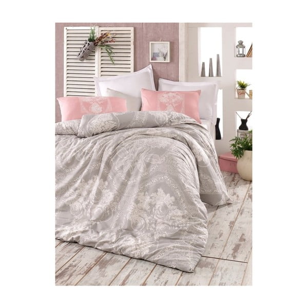 Siva posteljina za krevet za jednu osobu Lili, 160 x 220 cm