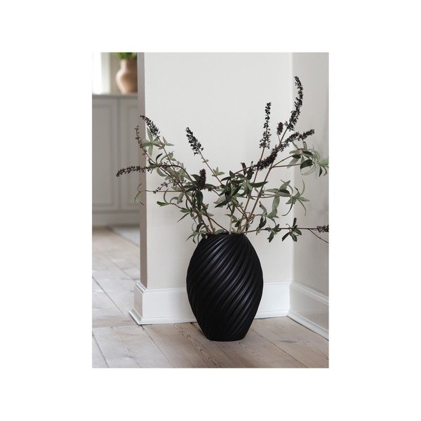 Crna porculanska vaza Morsø River, visina 26 cm-image-1