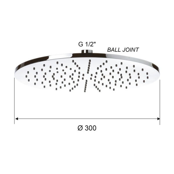 Mjedena tuš glava u zlatnoj boji ø 30 cm – Sapho-image-1