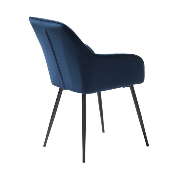 Tamno plave podstavljene blagovaonske stolice u setu s naslonima za ruke 2 kom Nolan Stripe – Unique Furniture-image-2