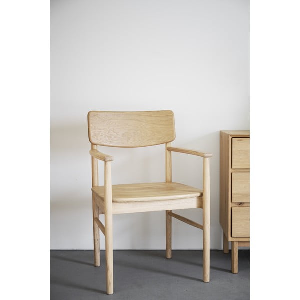 Blagovaonska stolica od punog hrasta u prirodnoj boji Maidstone – Rowico-image-1