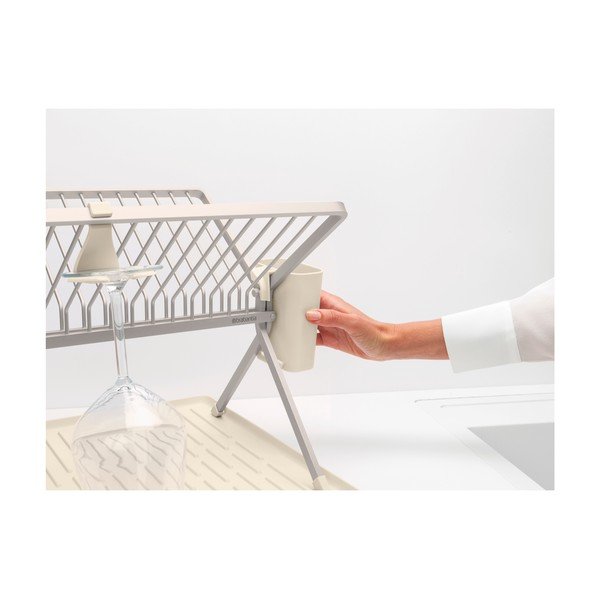 Bež metalni dvoetažan ocjeđivač za posuđe 42x51 cm – Brabantia-image-2