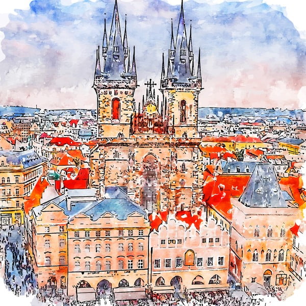 Slika 50x50 cm Prague – Fedkolor