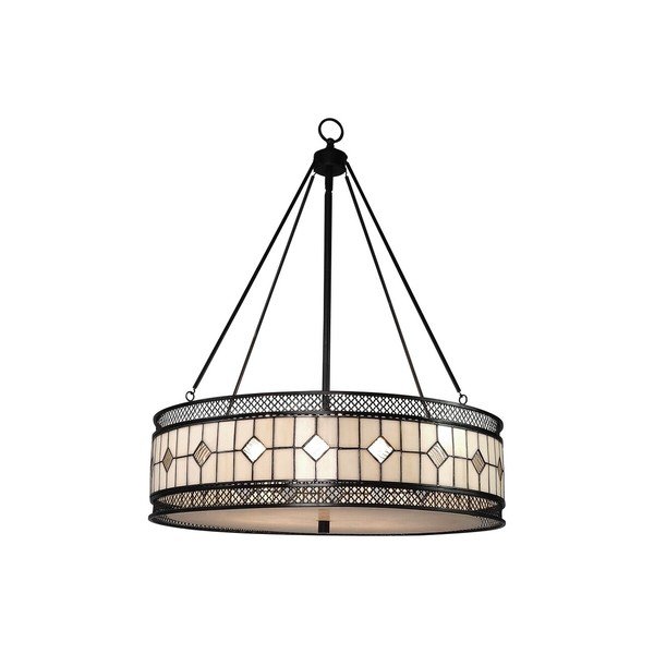 Metalna viseća svjetiljka sa staklenim sjenilom ø 60 cm Waldorf – Premier Housewares-image-2