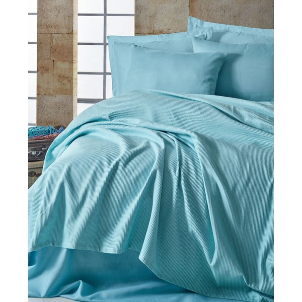 Set prekrivača, plahti i jastučnice EnLora Home Deportes Baby Blue, 160 x 235 cm