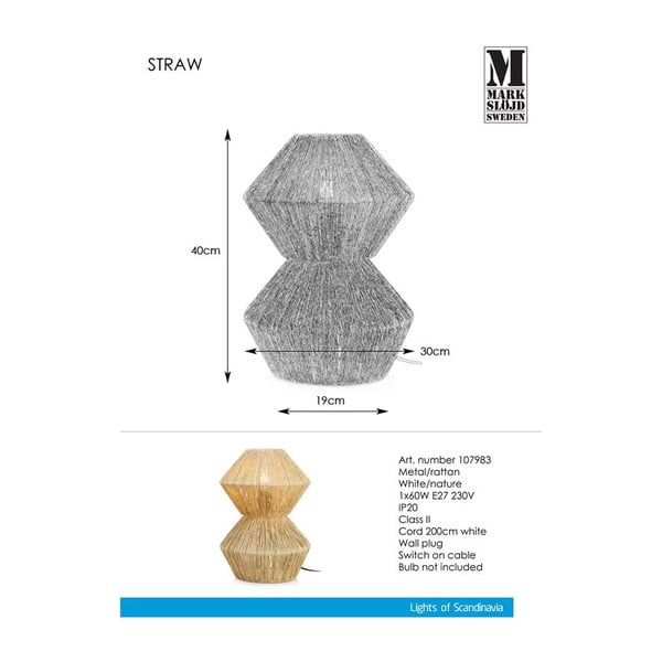 Stolna svjetiljka Markslöjd Straw Nature-image-4