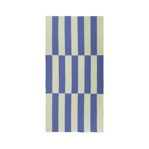 Svijetlo žuti/plavi pamučan ručnik za plažu 100x160 cm Su – noo.ma