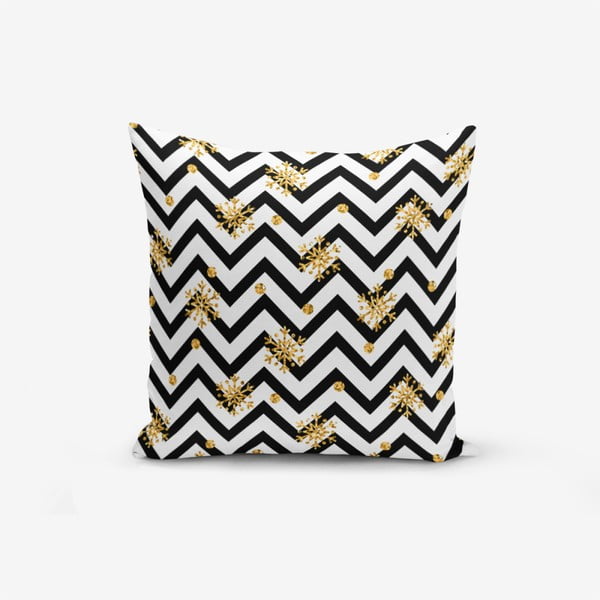 Jastučnica s primjesom pamuka Minimalist Cushion Covers Snowflake Zigzag, 45 x 45 cm