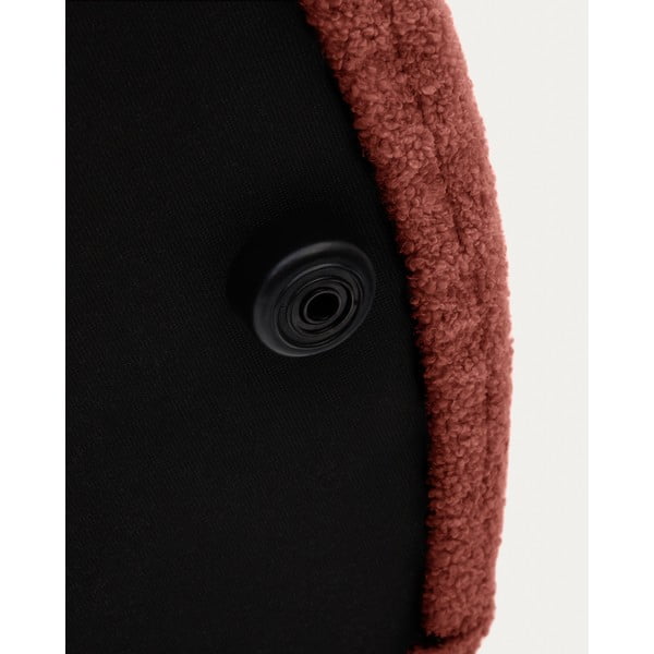 Tabure od bouclé tkanine boje terakote Kaeli – Kave Home-image-4