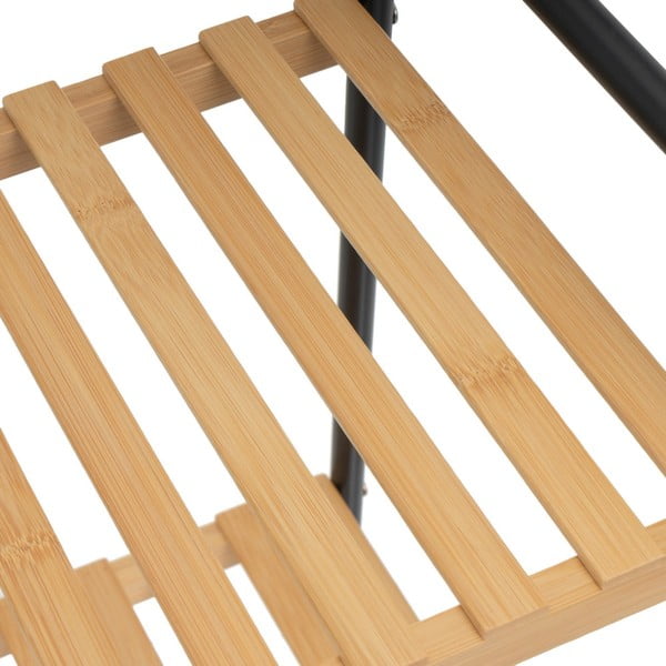 Crni/u prirodnoj boji od bambusa regal 30x75 cm – Casa Selección-image-2