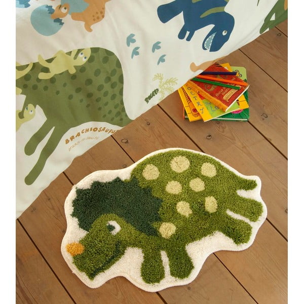 Zeleni dječji tepih s motivom dinosaura Lansfield Catherine Dino, 50 x 80 cm