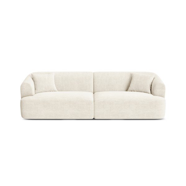 Bež sofa od samta 255 cm Campi – Cosmopolitan Design