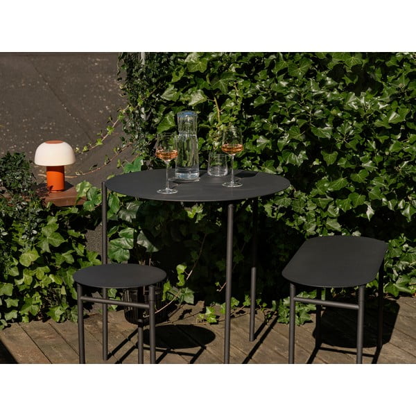 Crna metalna vrtna klupa Disc – Zone-image-1