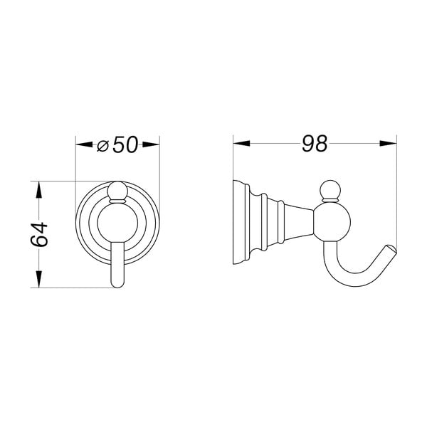 Mjedena kuka Sapho Diamond-image-2