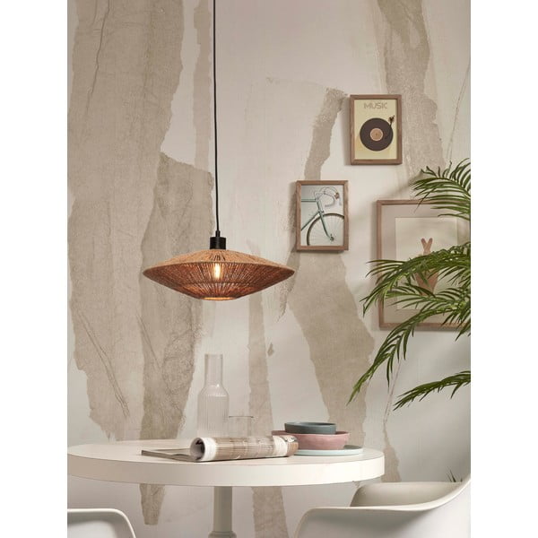 Viseća svjetiljka u prirodnoj boji sa sjenilom od jute ø 40 cm Iguazu – Good&Mojo-image-3
