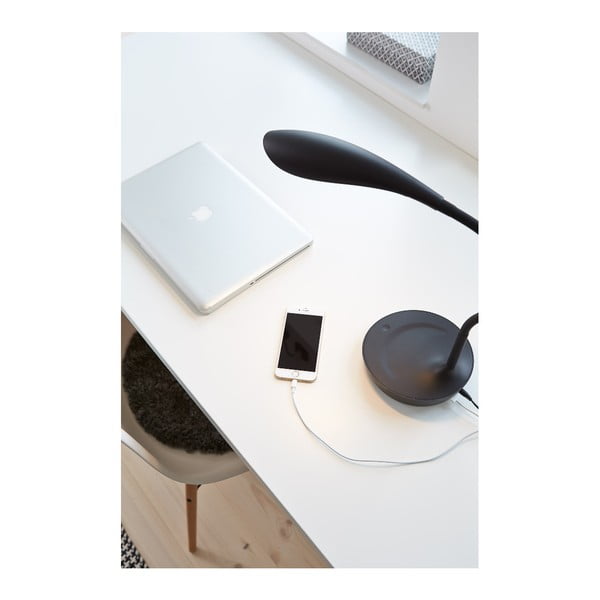 Crna stolna svjetiljka s USB priključkom Markslöjd Swan-image-1