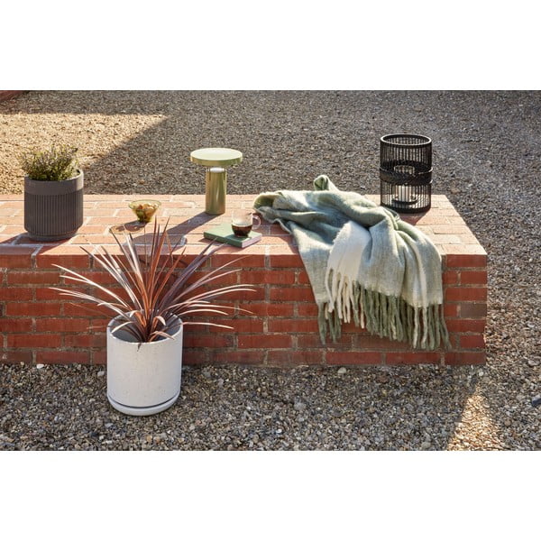 Bijelo-zelena deka 200x140 cm Inlet - Hübsch-image-3