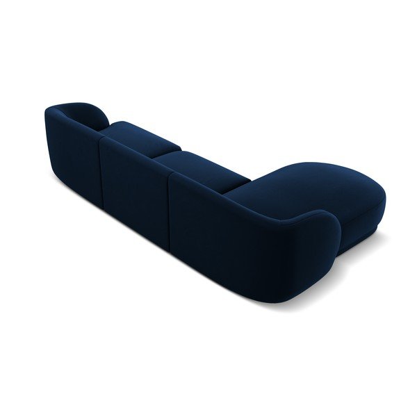 Plava baršunasta kutna garnitura (lijevi kut) Miley - Micadoni Home-image-3