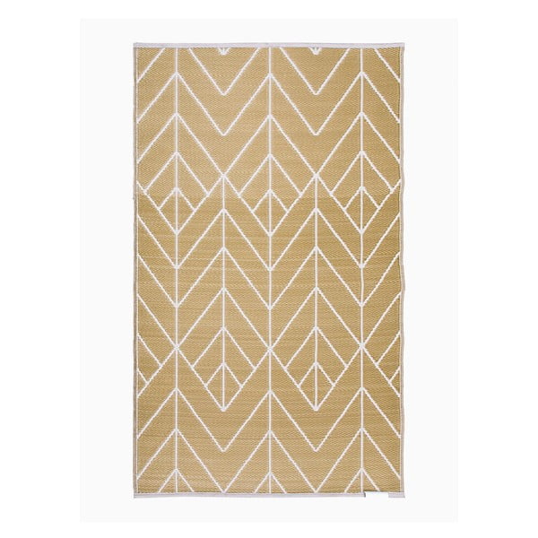 Iznad-zlatni dvostrani vanjski tepih od reciklirane plastične fabrice hab Sydney, 150 x 240 cm-image-1