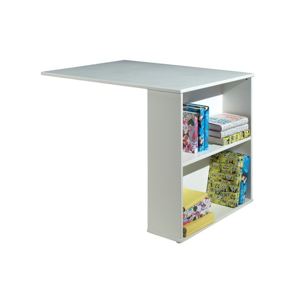 Bijeli podignuti dječji krevet od masivnog bora s prostorom za pohranu 90x200 cm SCOTT – Vipack-image-3