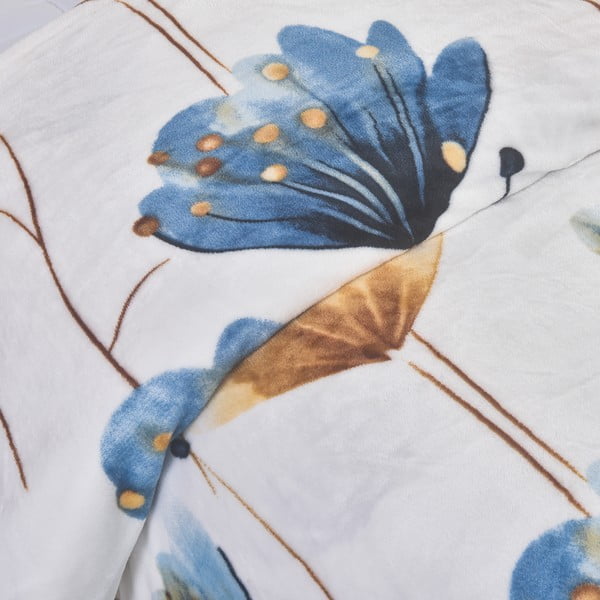 Tamno plava posteljina za krevet za jednu osobu od mikropliša 140x200 cm Marbella – My House-image-1