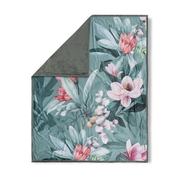 Zelena dvostrana deka Descanso Parler, 130 x 160 cm