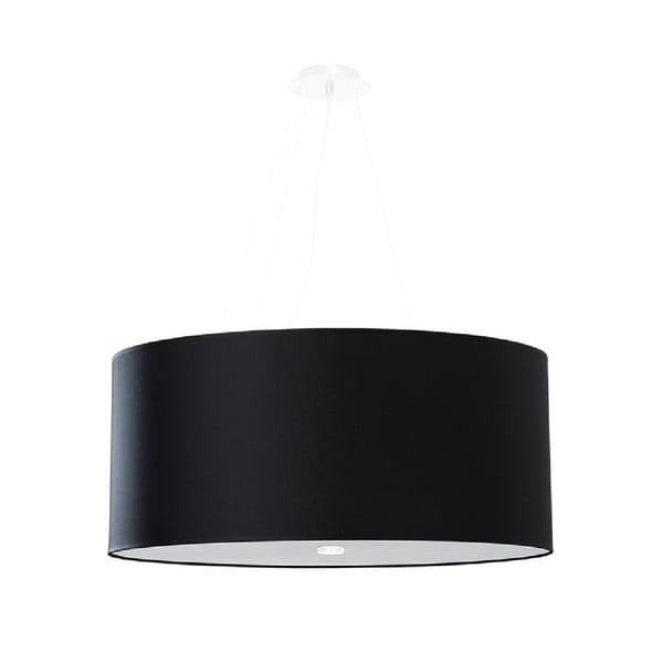 Crna visilica sa staklenim sjenilom ø 60 cm Volta - Nice Lamps