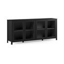 Crna vitrina od masivnog bora 186x80x40 cm Alessandra – Marckeric