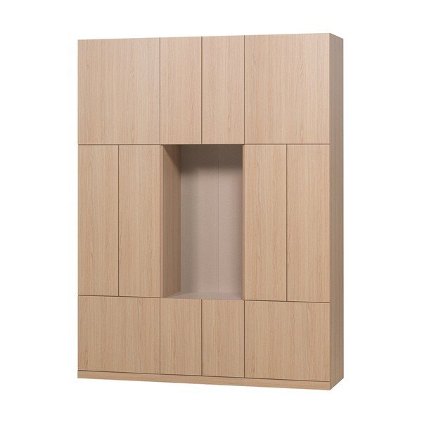 Modularni garderobni ormar u prirodnoj boji 162x215 cm Build – WOOOD