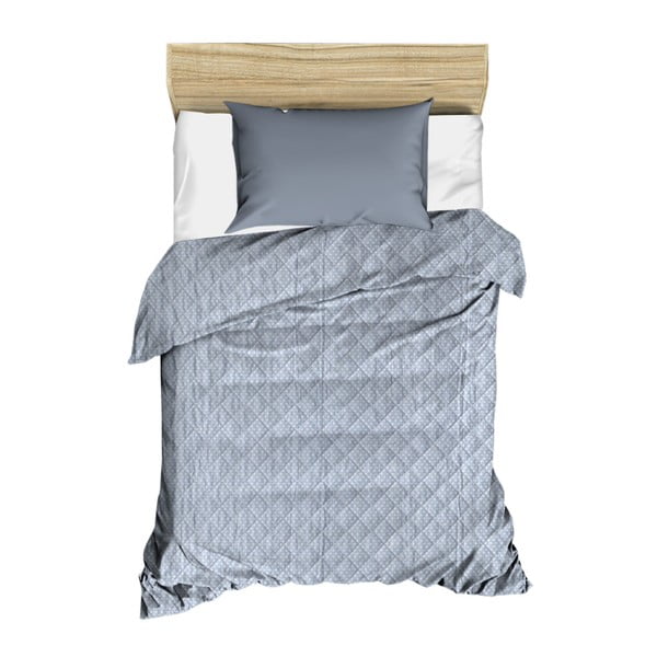 Plavi prošiveni prekrivač preko kreveta Amanda, 160 x 230 cm