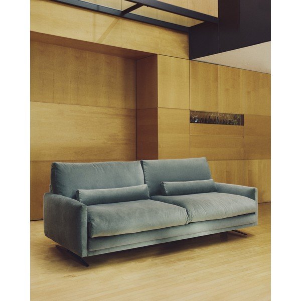 Zelena baršunasti sofa 240 cm Veliro – Kave Home-image-1