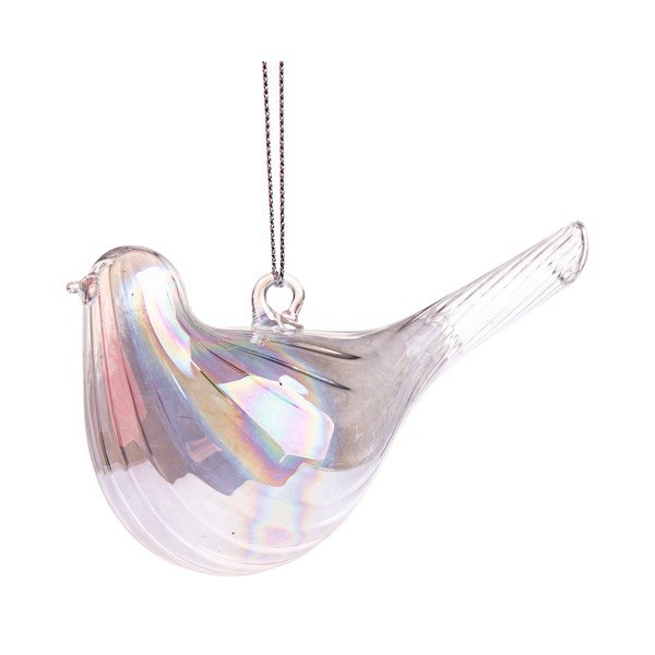 Stakleni ukas za božićno drvce 6 cm Bird – Dakls