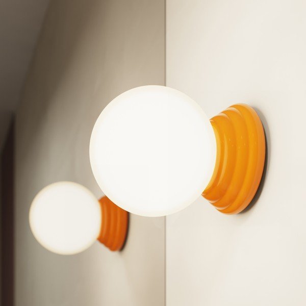 Narančasta zidna lampa keramička ø 12 cm Farsa – Sollux-image-2
