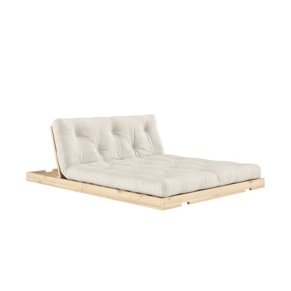 Bež lanena sklopiva sofa 145 cm Flip – Karup Design-image-4