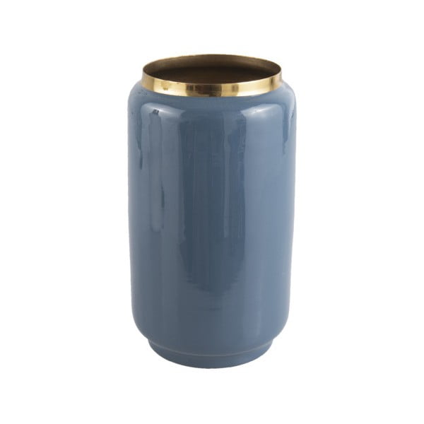 Plava vaza s detaljima u zlatnoj boji PT LIVING Flare, visina 25 cm