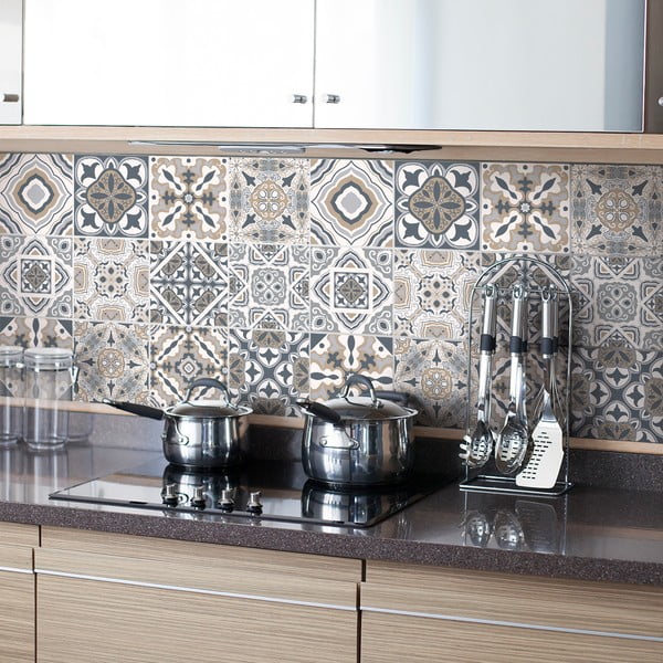 Set od 24 ukrasne zidne samoljepljive naljepnice Ambiance Giacomo, 15 x 15 cm-image-2