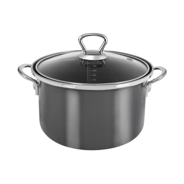 Emajliran lonac s poklopcem 5 l Metalic – Orion