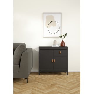 Crna niska komoda 82x80 cm Madrid – Tvilum