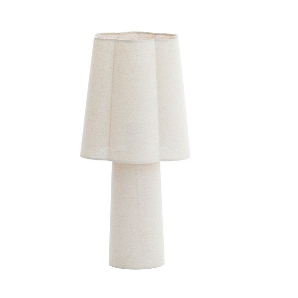 Bijela stolna lampa s tekstilnim sjenilom (visina 50 cm) Musaby – Light & Living