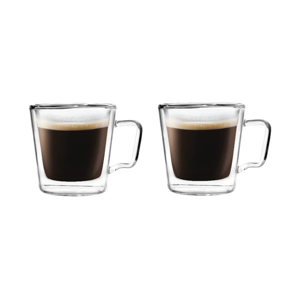 Staklene šalice u setu 2 kom za espresso/s dvostrukom stijenkom 80 ml Diva – Vialli Design-image-1