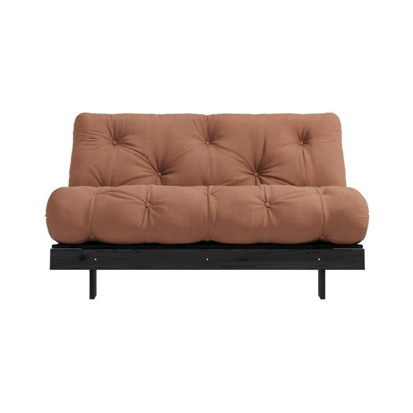 Podesivi kauč 140 cm Karup Design Roots Black/Clay Brown-image-3
