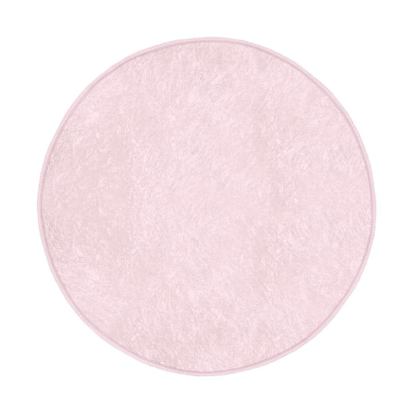 Svijetlo ružičasti periv/pogodan za robotski usisavač okrugli tepih ø 80 cm Comfort – Mila Home