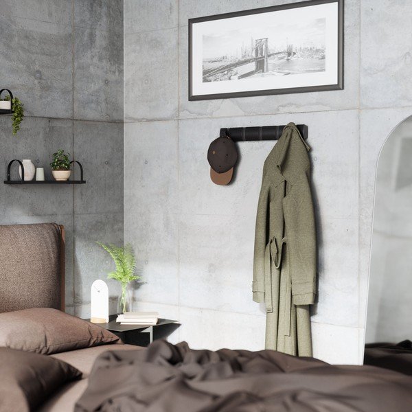 Zidna vješalica od drveta crne topole Flip - Umbra-image-1