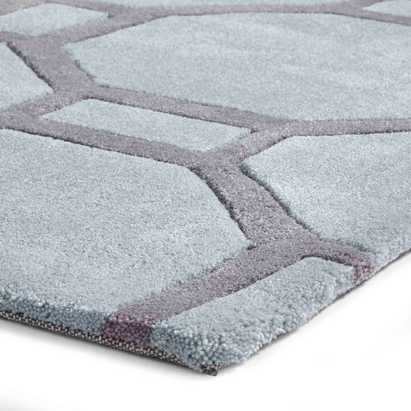 Plavo-sivi tepih Think Rugs Tile, 120 x 170 cm-image-1