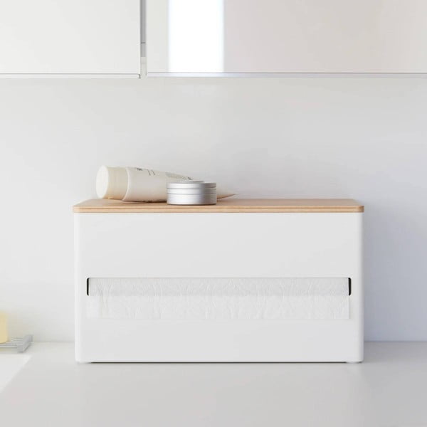 Bijeli metalni stalak za papirnate ručnike Rin – YAMAZAKI-image-2