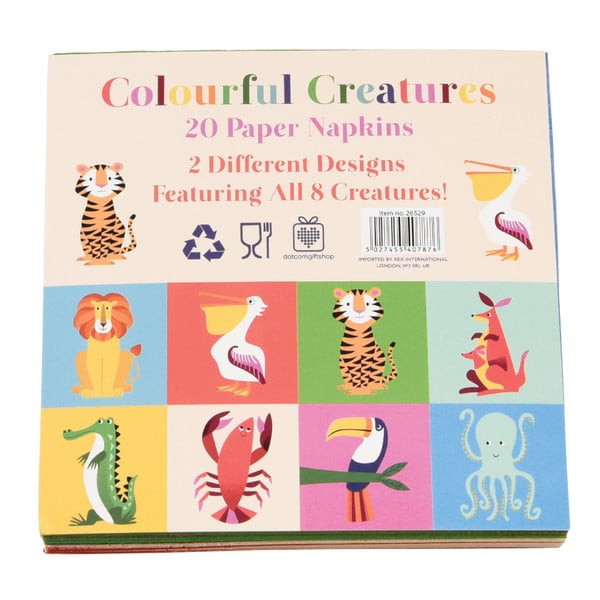 Set od 40 papirnatih salveta Rex London Colorful Creatures