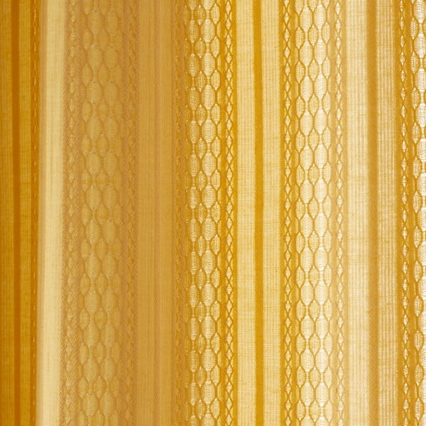 Žuta  prozirna zavjesa 140x229 cm Zofia Broderie Anglaise – Pineapple Elephant-image-1